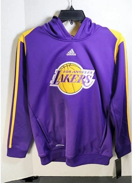ADIDAS LA Lakers Hoodie Sweater Adult M Pullover Sweatshirt Logo
