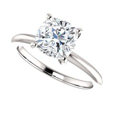 1.10 Carat (6mm) Moissanite Forever Classic Solitaire Ring (Charles & Colvard) 