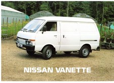 Nissan Vanette Van 1985-1986 UK Market Foldout Sales Brochure Petrol & Diesel