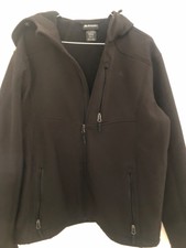 Snozu Jacket Mens Medium Black Full Zip Hooded Longsleeve