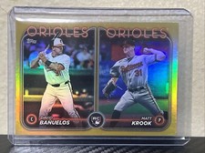 2024 Topps Update  - Rookie Combo Gold Rainbow Foil Matt Krook, David Banuelos