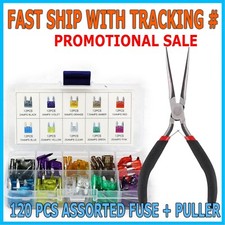 120pcs MINI Blade Fuse Assortment Auto Car Motorcycle SUV FUSES Kit APM ATM UTV