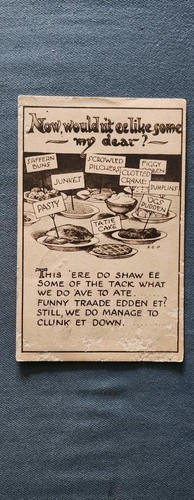 Vintage postcard Circa 1918 Now wouldn't ee like some my dear?