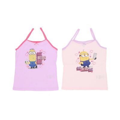 Minions 2 Pack Kids Shirts Comfortable Cotton Tops for Girls