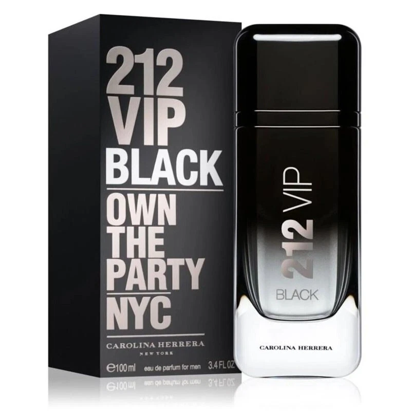 212 VIP Black By Carolina Herrera For Men Perfume New 100 ML 3.4 fl oz EDP