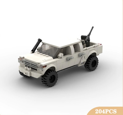 Toyota Pickup LKW Syrischer Bürgerkrieg USA Russisch Moc Block Auto Rebellenpanzer apc