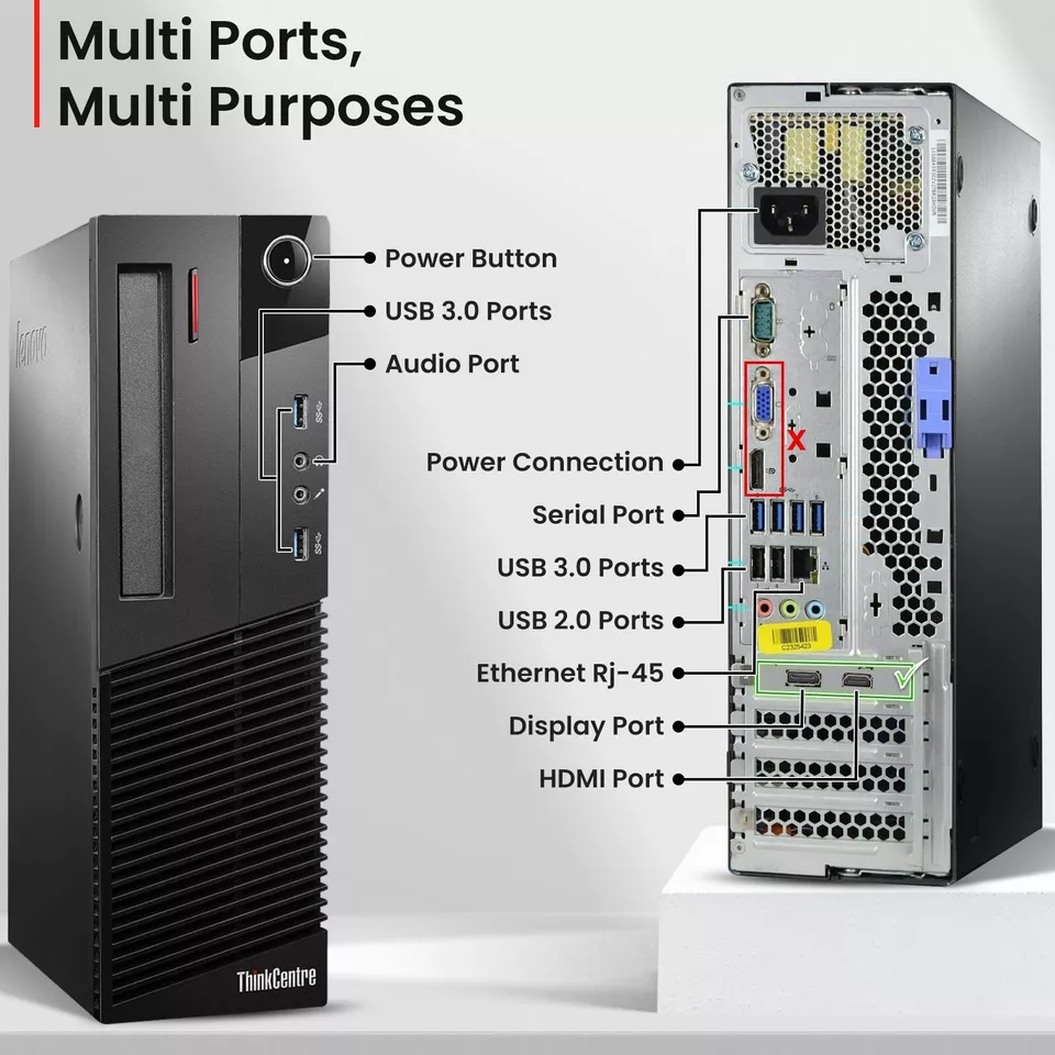 Gaming Desktop Computer PC 16GB 120GB SSD 1TBHDD NVIDIA GT 1030 HDMI WiFi Win 11 - Image 4 of 4