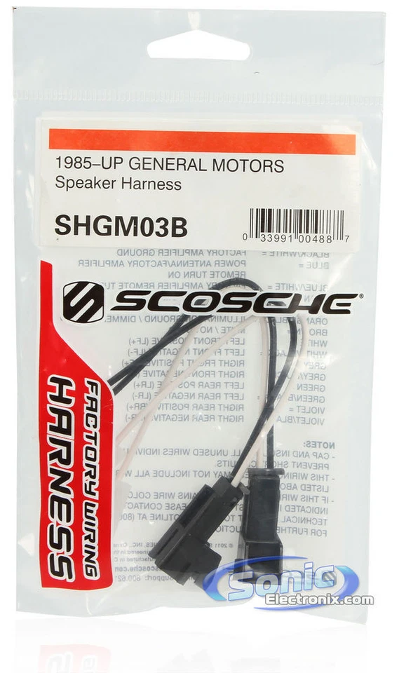 Arnés de altavoz universal Scosche SHGM03B para vehículos universales Scosche SHGM03B Foto 2 de 2