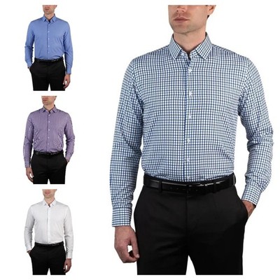 nautica slim fit performance dress shirt Nautica Men's Wrinkle-Resistant Performance Dress Shirt - Slim Fit - MT 34/35