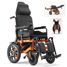 Used Electric Wheelchair Reclining Foldable Lightweight Mobility Motorized