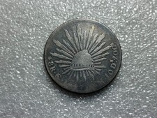 1847 GoPM Mexico Cap & Rays Silver 8 Reales Better Date Circulated Free Shipping