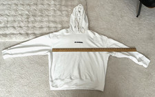 JIL SANDER Plus Logo Crewneck Hoodie Sweatshirt Cream Medium Italy