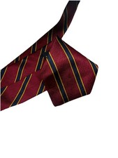 Brooks Brothers Makers Men  s 100 Silk Red Striped Repp Tie Ivy Style