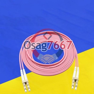 LC UPC to LC UPC Duplex OM4 Multimode 3.0mm Fiber Optic Patch Cord Cable 3M #bv