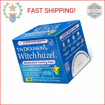 T.N. Dickinson s Medicated Cooling Pads with Witch Hazel and Aloe | Hemorrhoid T