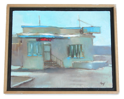 Contemporary Santa Monica CA Boutique Hotel Oil Painting Original Scott Yeskel