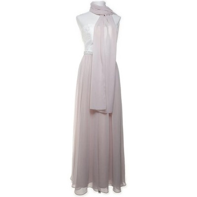 Unique, Abendkleid, Größe: 36, Beige/Weiß, Polyester, Spitze, Damen #xMH