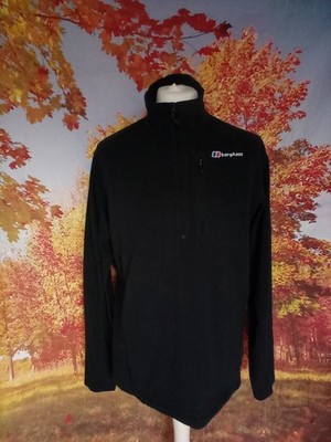 Berghaus Polartec schwarze Half Zip Fleecejacke Sweatshirt. UK Herren Gr. XL