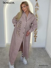 Paparazzi Women's Coat Rose - Elegant Oversized Coat with Lapel Collar