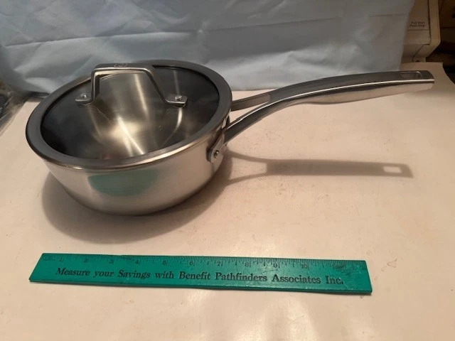 NEW Calphalon® "PREMIER" TRI-PLY STAINLESS STEEL 2.5 QT SAUCEPAN W/LID