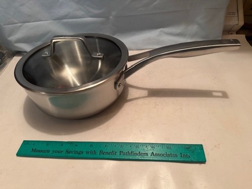 NEW Calphalon® "PREMIER" TRI-PLY STAINLESS STEEL 2.5 QT SAUCEPAN W/LID - Picture 1 of 5