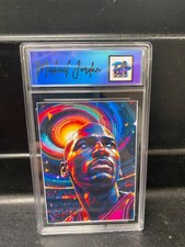 Michael Jordan Bulls Chicago Sky Cyclone FanArt Slabbed Basketball Card