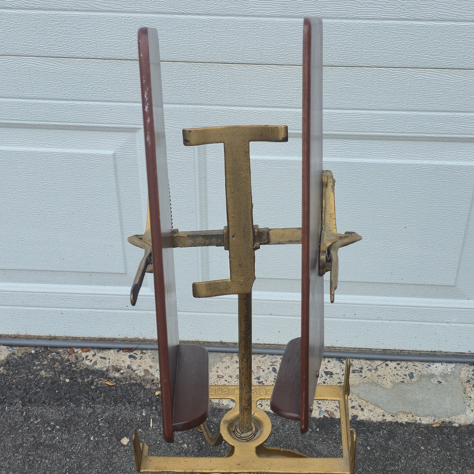 Antique Giffen & Giffen Chicago Brass & Wood Bible Book Music Stand