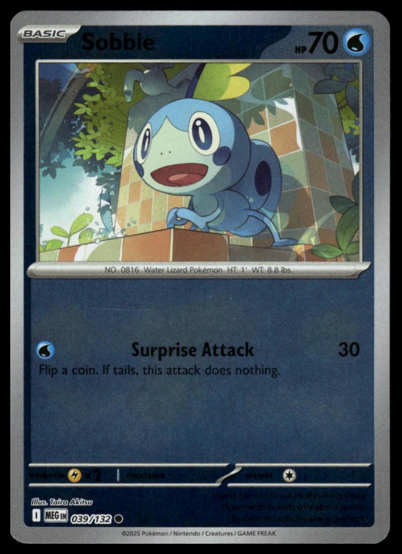 Sobble ME01: Mega Evolution #039/132 Reverse Holo NM
