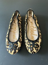 Sam Edelman Calf Hair Leopard Print Ballet Flats Size 6.5