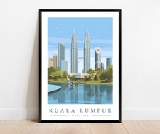 Kuala Lumpur Travel Poster Print - Wall Art | Minimalist