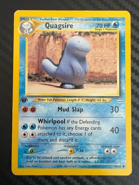 Pokémon TCG Quagsire Neo Revelation 48/64 Regular 1st Edition Common MP
