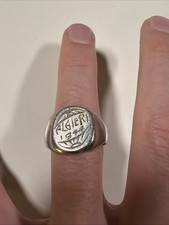 Vintage TRENCH ART 1944 ALGIERS ww2 homefront ring Size  9.5