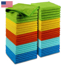 Aidea Microfiber Cleaning Cloth 50Pk Microfiber Towels For Cars Premium Wash