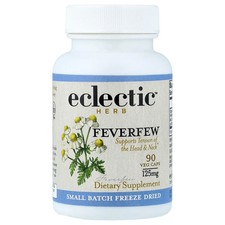 Eclectic Institute Feverfew 125 mg 90 Non-GMO Veggie Caps Dairy-Free,