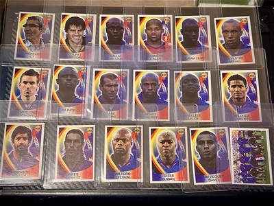 Rare World Cup France Team Sticker Set with Zidane and Thierry Henry. Scarce.
