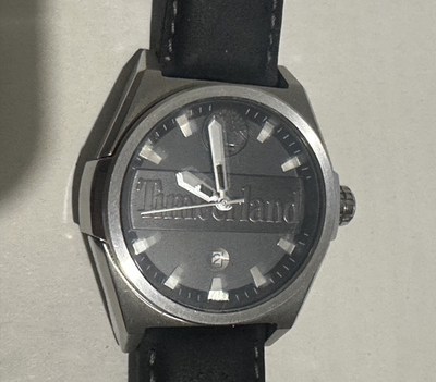TIMBERLAND watch BACK BAY 13329JS-02 Black Leather Strap | eBay