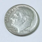 1964 D Roosevelt Dime 90% Silver 10C Circulated Coin #6021