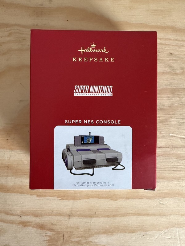 NIB RARE 2021 Hallmark Nintendo Super NES Console Ornament - Super Mario World