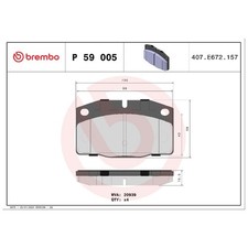 Brembo Bremsbelagsatz Bremsklötze vorne P59005 90398759 1605463 | 23438000