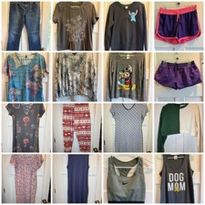 Womens Medium Clothing Lot 24 Pc Bundle Tops Bottoms Lounge Activewear Med