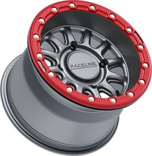 Raceline A14 Alpha Beadlock Wheel 15x7 4137 10mm Gunmetalred Raceline A14 Alpha Beadlock Wheel 15x7 4137 10mm Gunmetalred
