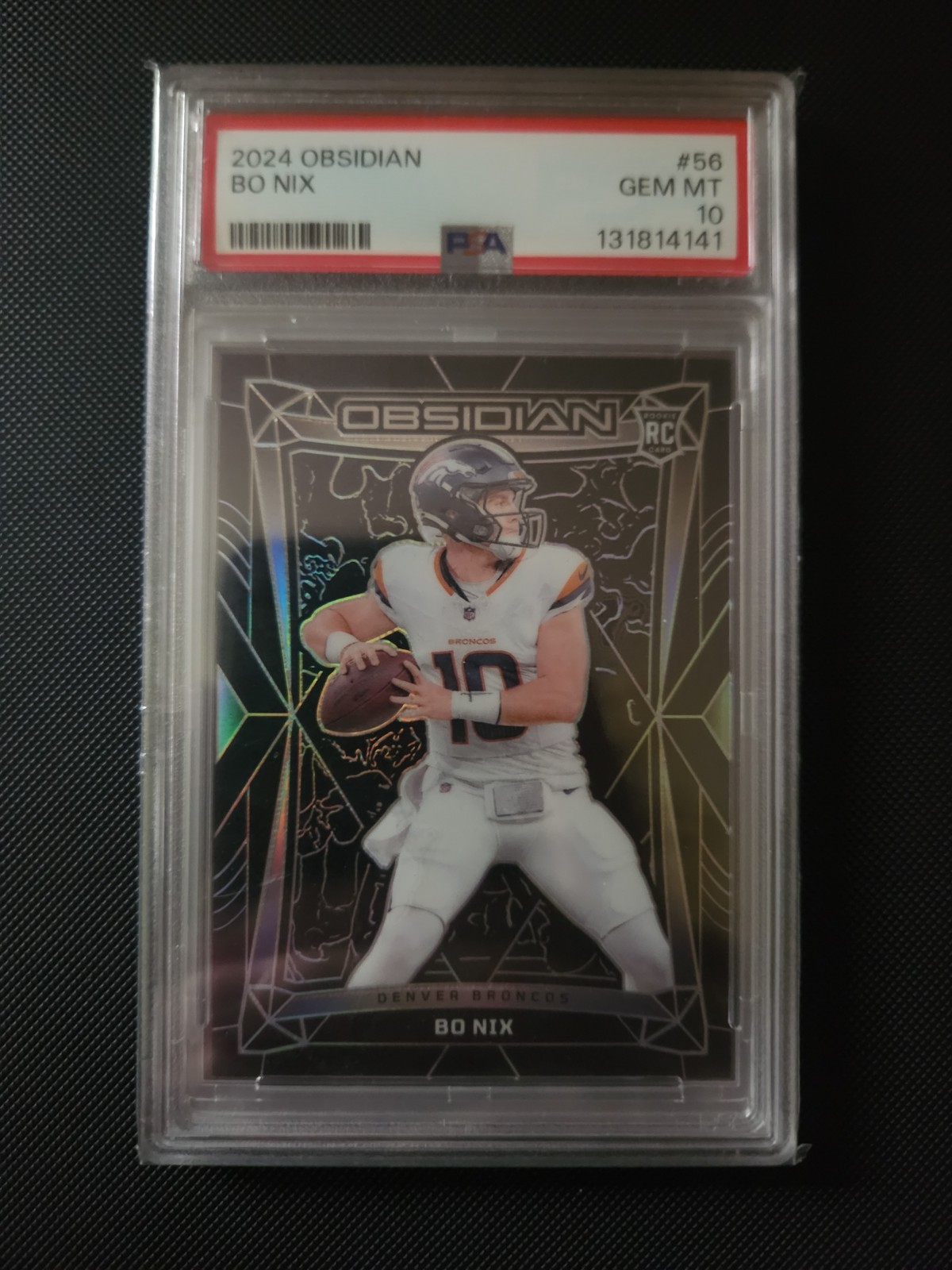 2024 Panini Obsidian - Bo Nix #56 (RC) PSA 10