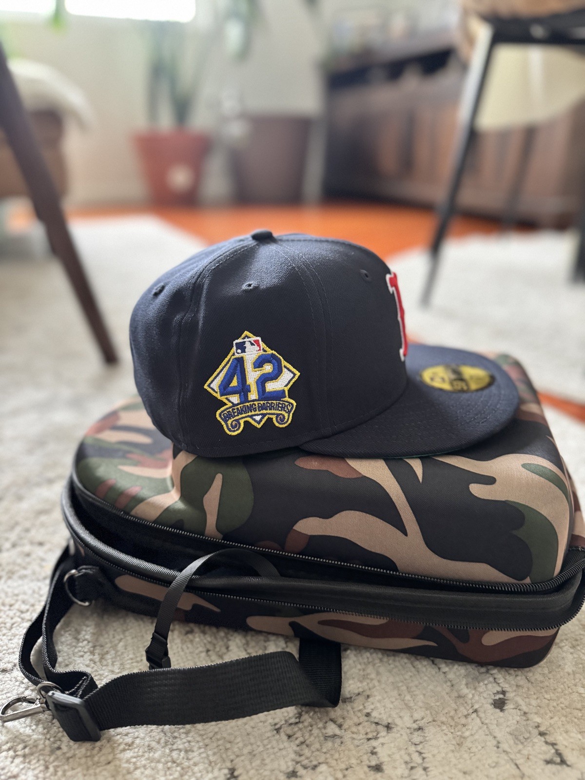 New Era Fitted Hat Cap 59Fifty Los Angels Dodgers Blue 7 1/4