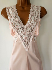 Jill Andrea of New York Vintage Nightgown Robe Set Peach Lace. Size M