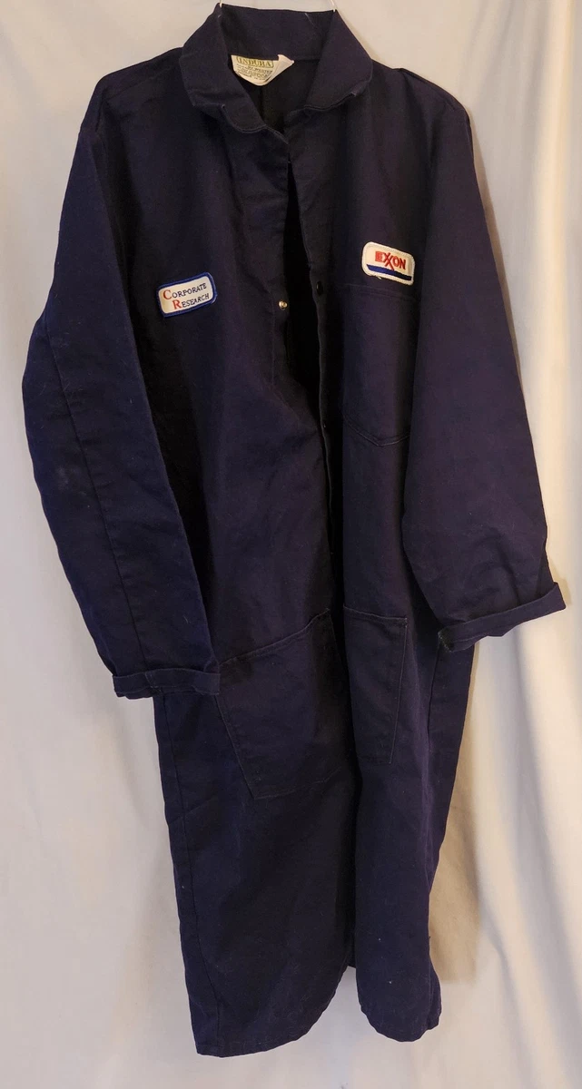 Vintage Exxon Corporate Research Factory Technician Lab Coat Westex Flame Resist
