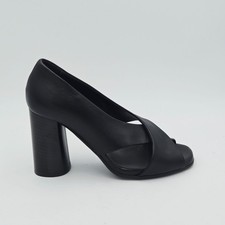 Scarpe donna Stelio Malori Tg 38 Sandali Nero Pelle 40LC