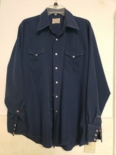 H Bar C VTG Shirt Western Mens Pearl Snap Long Tail California Ranchwear XXL