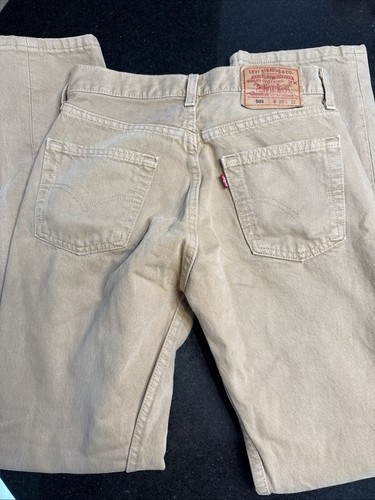 Levis 501 Jeans Mens 29x32 (28x32) Beige Tan Button Fly Straight Leg Vintage USA