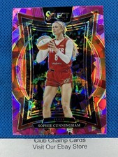 2025 #12  Sophie Cunningham Panini Select WNBA Concourse Pink Ice Prizm Fever