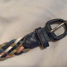 Child 100 Genuine Leather Weave Belt 90s Girls Size Small/Medium